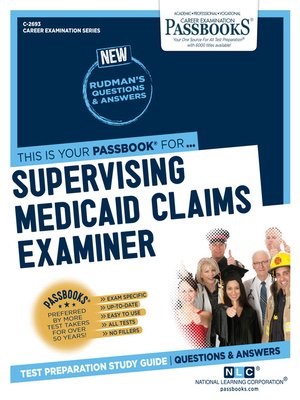 cover image of Supervising Medicaid Claims Examiner